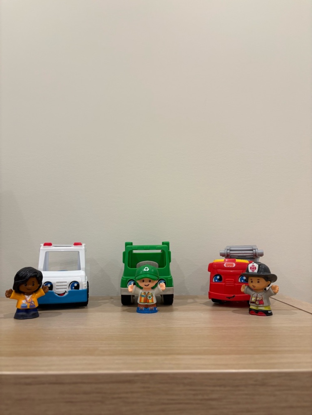Fisher-Price Little People Ambulance, Recycling Truck and Fire Truck Vehicle Set